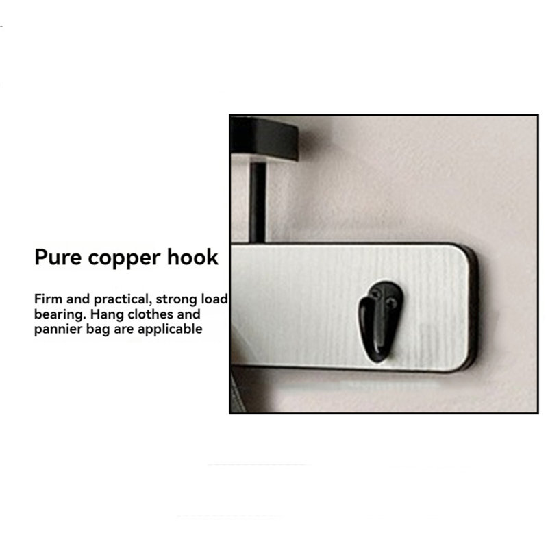 Crochet pour porte en bois massif, Blanc