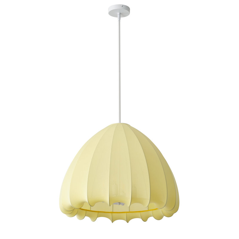 4-Yellow dimmable cloth cover pendant light