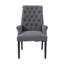 Duponta 49.5cm H Tufted Linen Upholstered Wing Back Armchair Dining Chair-2125116844