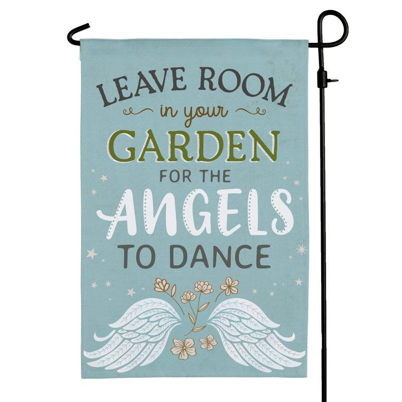 Laisser la place aux anges pour danser le drapeau du jardin 17,5 x 12 po, Oui