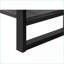 Table basse industrielle de style industriel en stratifié noir avec tablette de rangement fixe, L 48 po