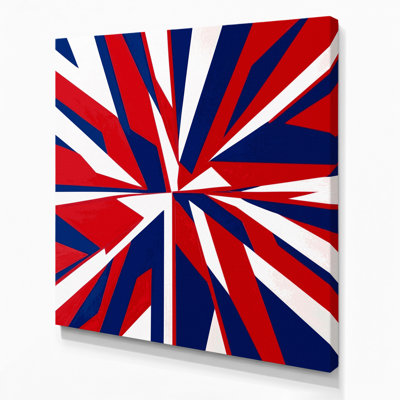 Hard Edge 2 Red Canvas Wall Art