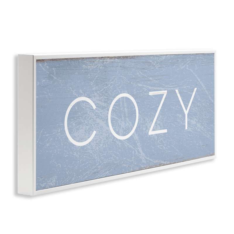 "Cozy Charm", giclée par Daphne Polselli, H 13 po x l 30 po, Estampe numérique encadrée blanc bord de mer