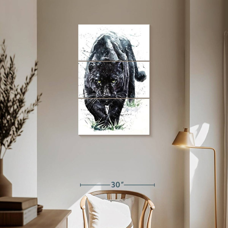 Brampt Fierce Black Panther, 57" H x 36" W