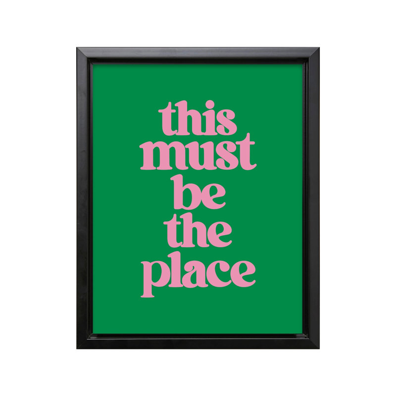 This Must Be The Place No4, Black Framed, Canvas, 16"H x 20"W