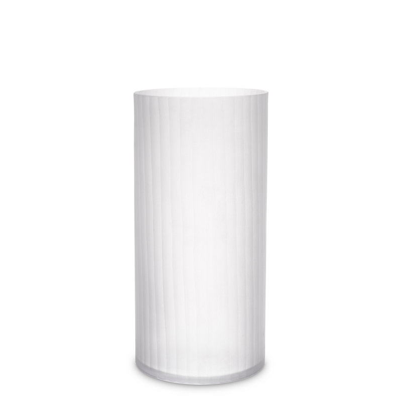 Haight Handmade Handblown Glass Table Vase, Frosted White, 17.72" H x 8.66" W x 8.66" D