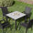 35.4" Powder-Coated Aluminium Frame Square Outdoor Patio Dining Table