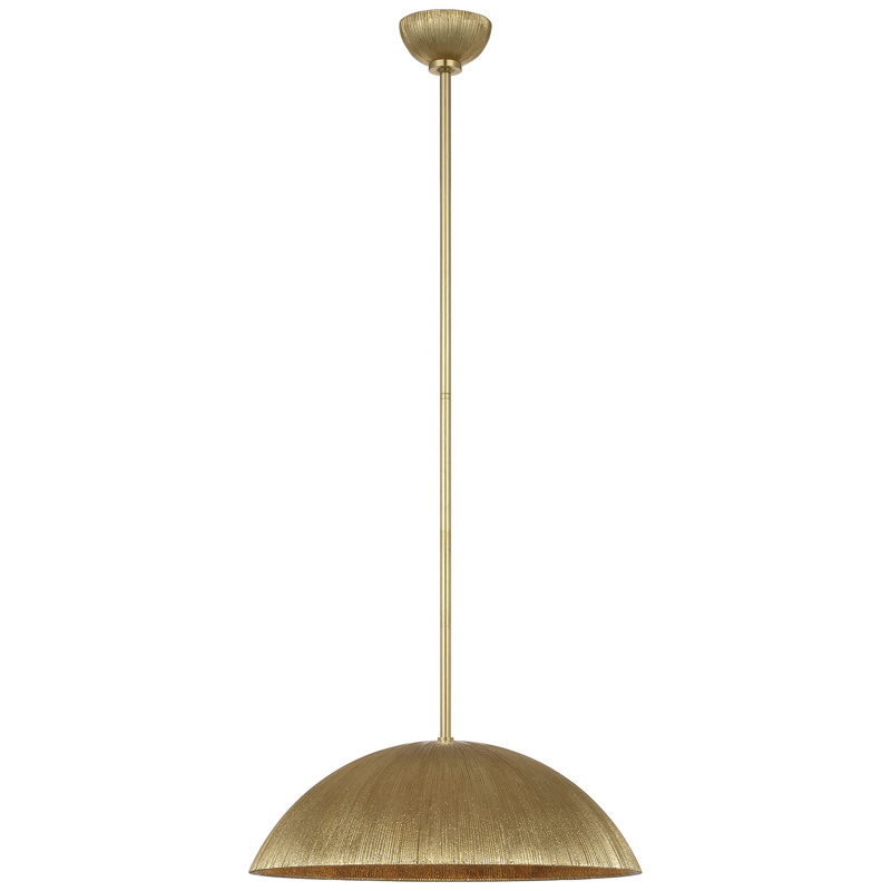 Kelly Wearstler Utopia Sculpted Pendant with White Glass, 49.25" H x 18" W x 18" D, Gild
