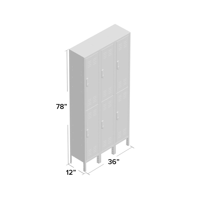 DigiTech Metal 3 - Tier 36'' School Locker, 36"W x 12"D x 78"H
