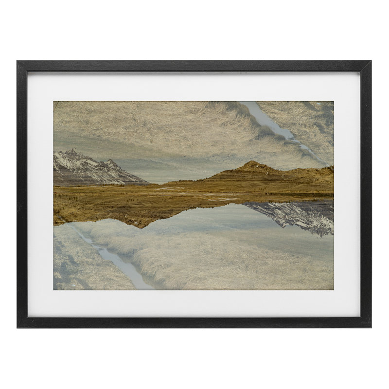 «Reflecting Prairie Scenery», reproduction d'art sous verre encadrée par Robin Vandenabeele, H 14 po x l 20 po