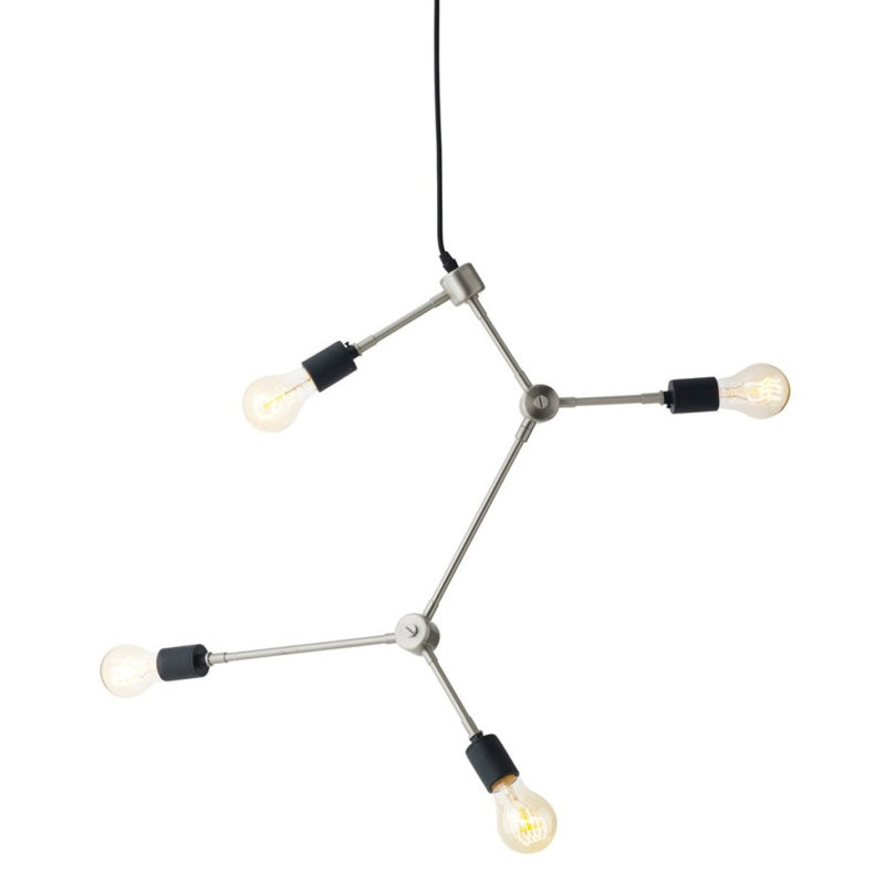 Light Modern Tribeca Chandelier, Bronze, 22" H x 22" W x 62" D