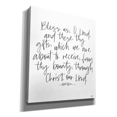 «Bless Us on White» par Lux + Me Designs, estampe numérique sur toile