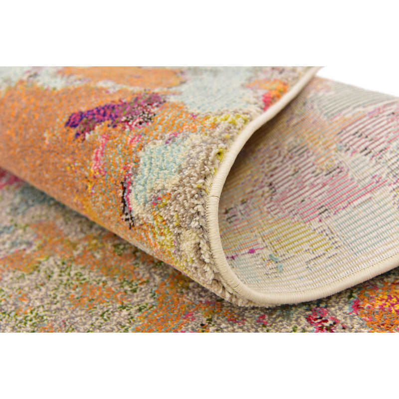 Keimar Washable Abstract Indoor Rug, Rectangle 10'6" x 16'5"