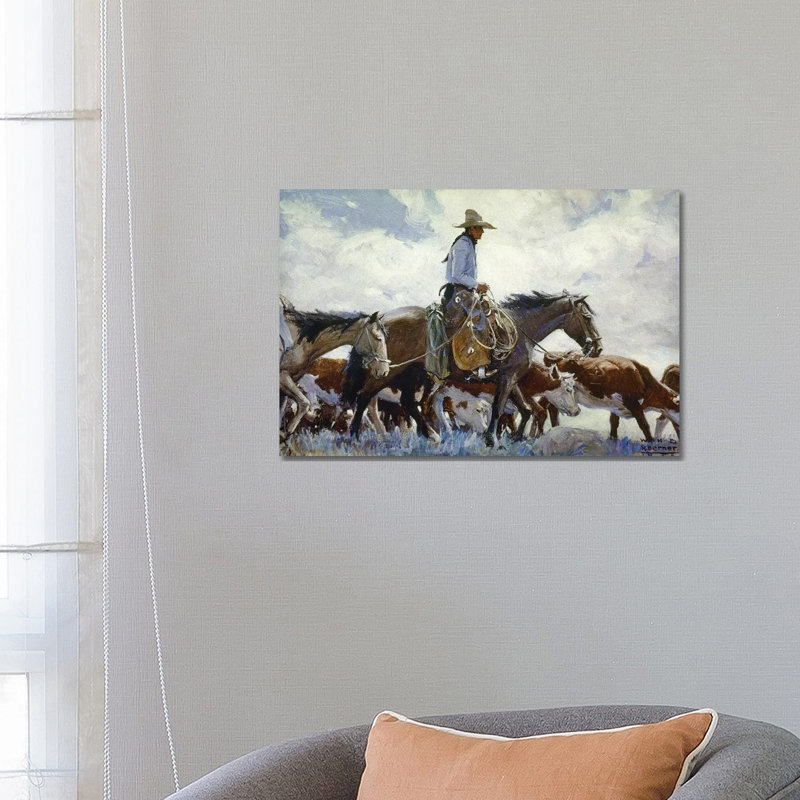 Koerner: Cowboy, 1920 by W.H.D. Koerner - Wrapped Canvas Painting, 66.04 cm H x 45.72 cm W x 3.175 cm D