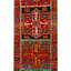 Red Vintage Traditional Wool Runner - 3'5"" x 18'4""