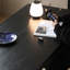 Table de salle à manger rectangulaire noire en bois massif-541276755