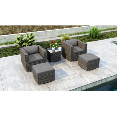 Ensemble de conversation 5 pièces avec coussin Sunbrella Ballu