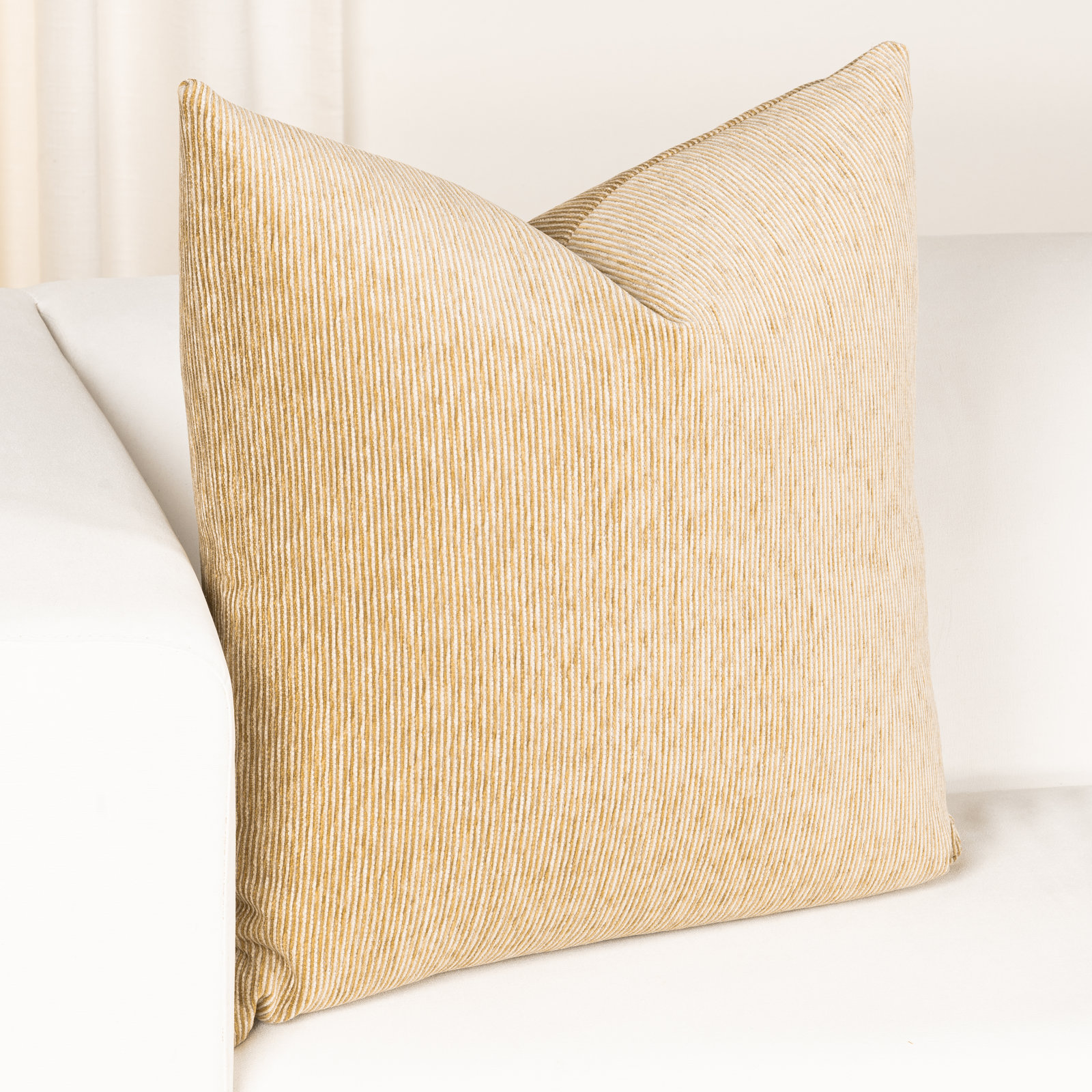 Throw Pillow, Khaki, Feather, 26" x 26"