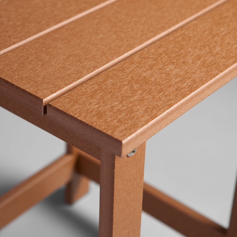 Table d'appoint carrée en résine PEHD Adirondack Harper, Brun