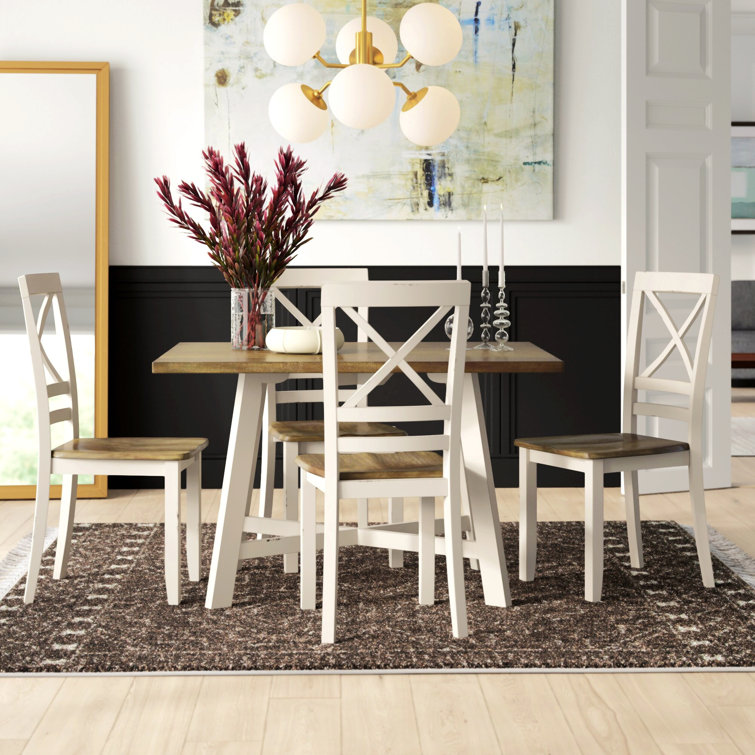 Gracie Oaks Glenfield 5 - Piece Trestle Dining Set | Wayfair