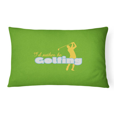 "me veux" golfing man sur un coussin intérieur/extérieur vert