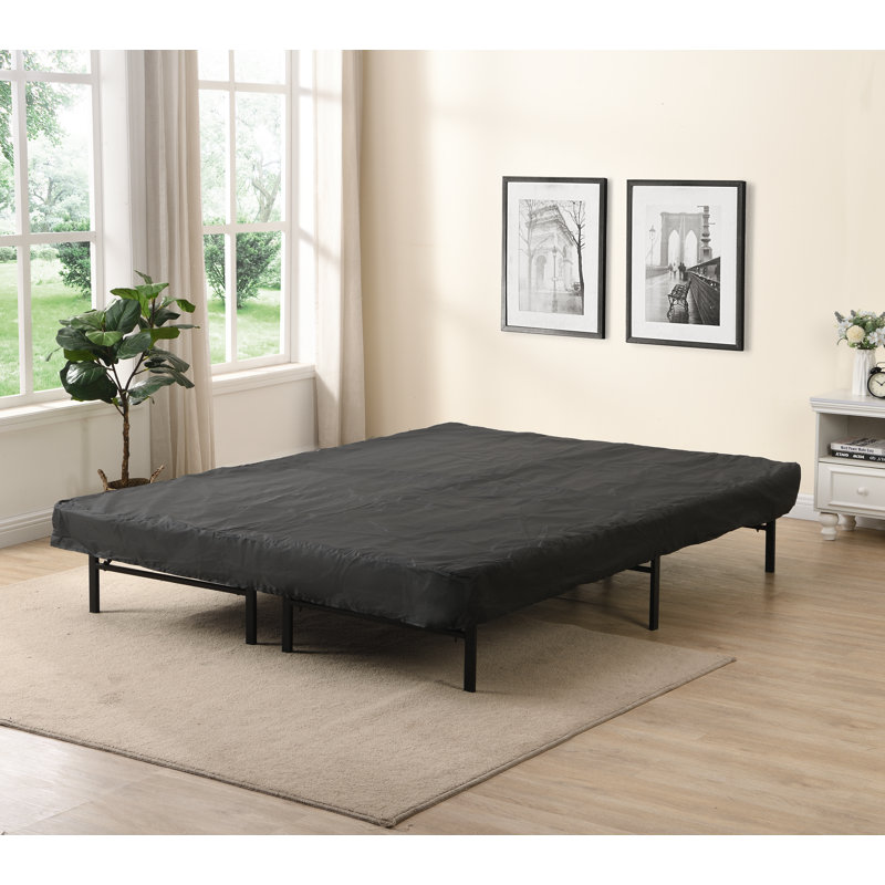 Base de lit plateforme pliante en métal, base de lit portative avec support grillagé, lit d'invité peu encombrant, sommier non requis, grand