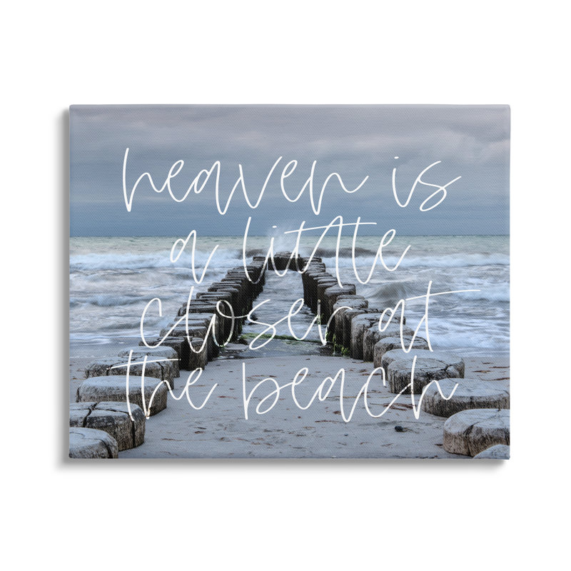 «Heaven Closer at Beach Coastal» par Lil 'Rue - impression sur toile tendue, H 16 po x l 20 po x P 1,5 po