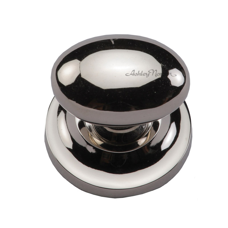 1 1/4" Length Oval Knob, Satin Nickel, 1 1/2"