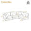 Canapé modulaire rembourré en velours côtelé l 120,6 po Seemab-378929111