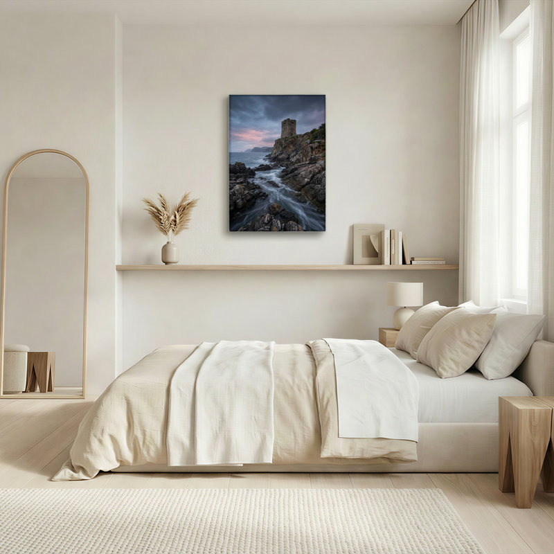 Coastal Tower, reproduction d'art sur toile, ensemble de 1, H 36 po x l 24 po, Toile tendue