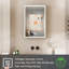 Armoire murale à DEL encastrée ou en surface 30 po H avec miroir et tablettes réglables, cadre noir-1673002030-1673002031