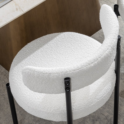 Chaises de salle à manger rembourrées Boucle