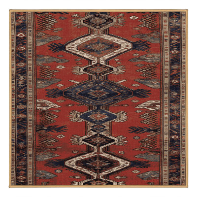 Machine Washable Turkish Brown Area Rug