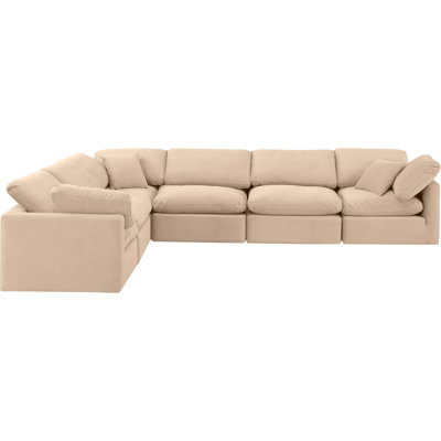 Hinami Velvet L-Shaped Sectional Reversible