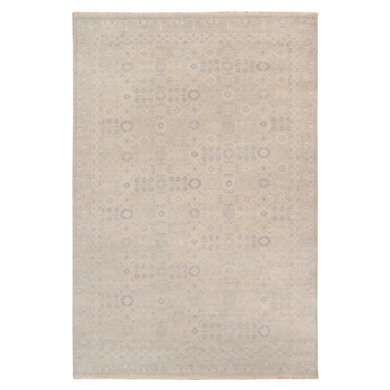 Tapis oriental oriental noué à la main gris, Rectangle 2 pi x 3 pi