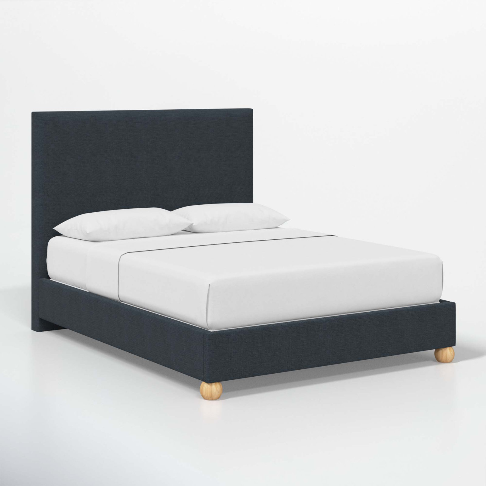 Benita Upholstered Bed, Full, Classic Navy Linen