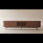 Meuble télé Mid-Century moderne, porte coulissante, entièrement assemblé-114660533-114660538