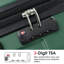 Valise rigide, valises légères et durables en ABS avec roues doubles, bagage à carreaux extensible de 28 po (vert)-129368010