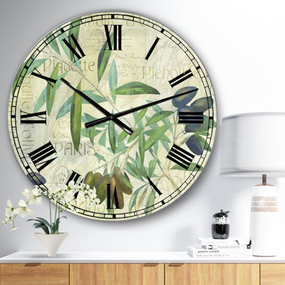 Olives Picholines - Horloge murale surdimensionnée