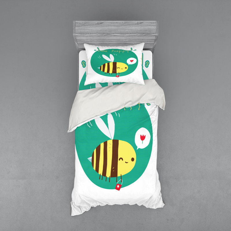 Ensemble de housse de couette à abeilles grand, Housse de couette simple TG + 2 articles suppléme