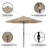 Kelton Patio Umbrella with Auto Tilt - 10' Easy Crank Outdoor Umbrella with Vented Canopy for Deck, Balcony, Porch, Backyard, or Pool by Pure Garden-925197247