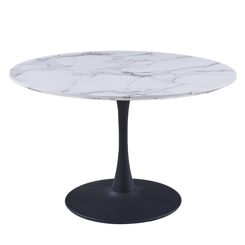 Table de salle à manger Benedix, Noir, H 29,13 po x L 47,25 po x l 47,25 po