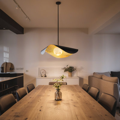 Luminaires suspendus albâtre en marbre noir Farmhouse