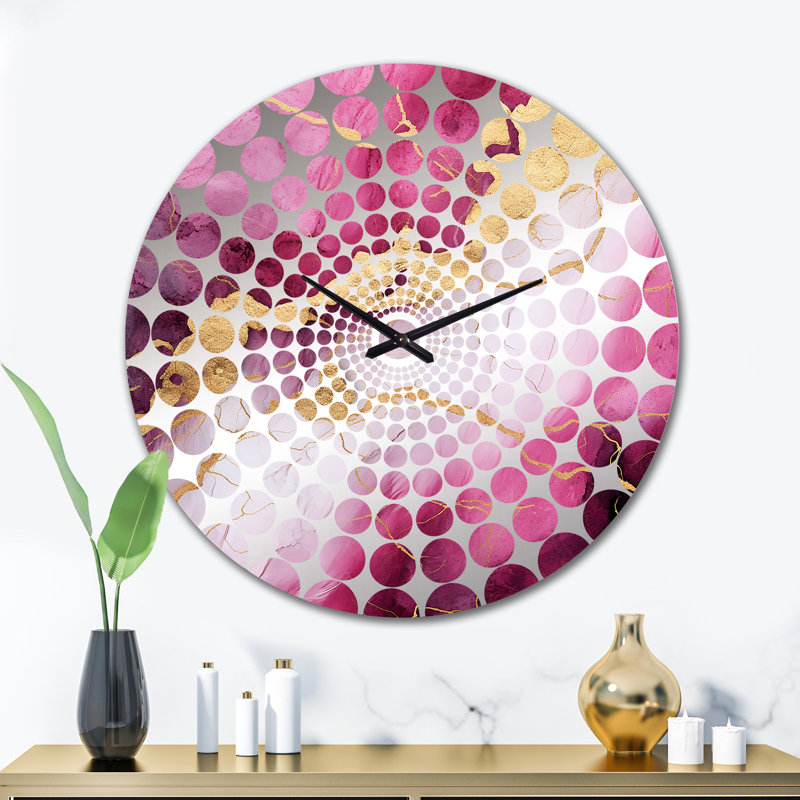 Lillianah - Horloge murale abstraite en marbre, Grand