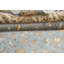 Tapis bleu en laine noué à la main de conception unique 8 pi 11 po x 12 pi 4 po Lunardi