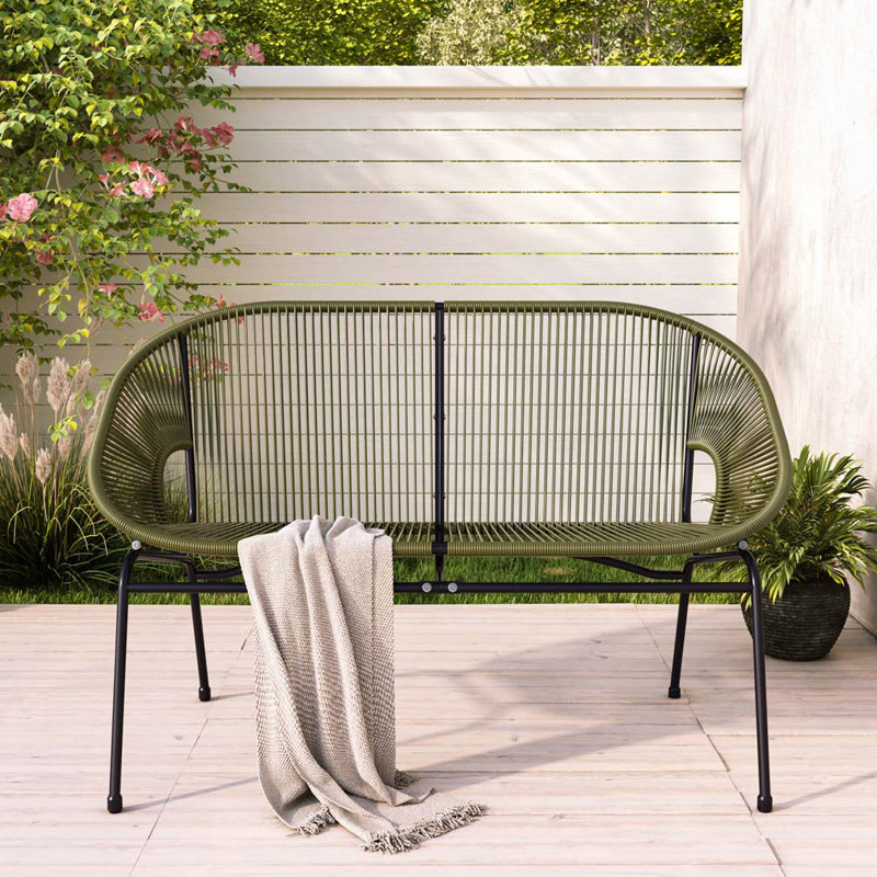 52" Outdoor Paito Loveseat Sofa