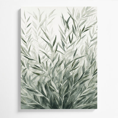 "Watercolor Botanical 89", art mural sur toile beige