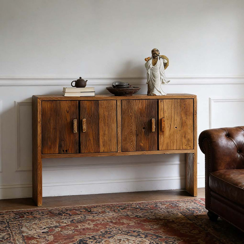 Console d'entrée en bois patiné
