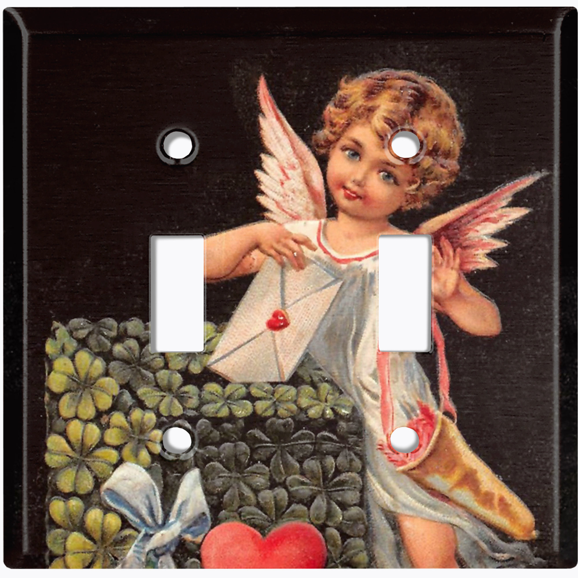 WorldAcc Metal Light Switch Plate Outlet Cover (Valentine Angel