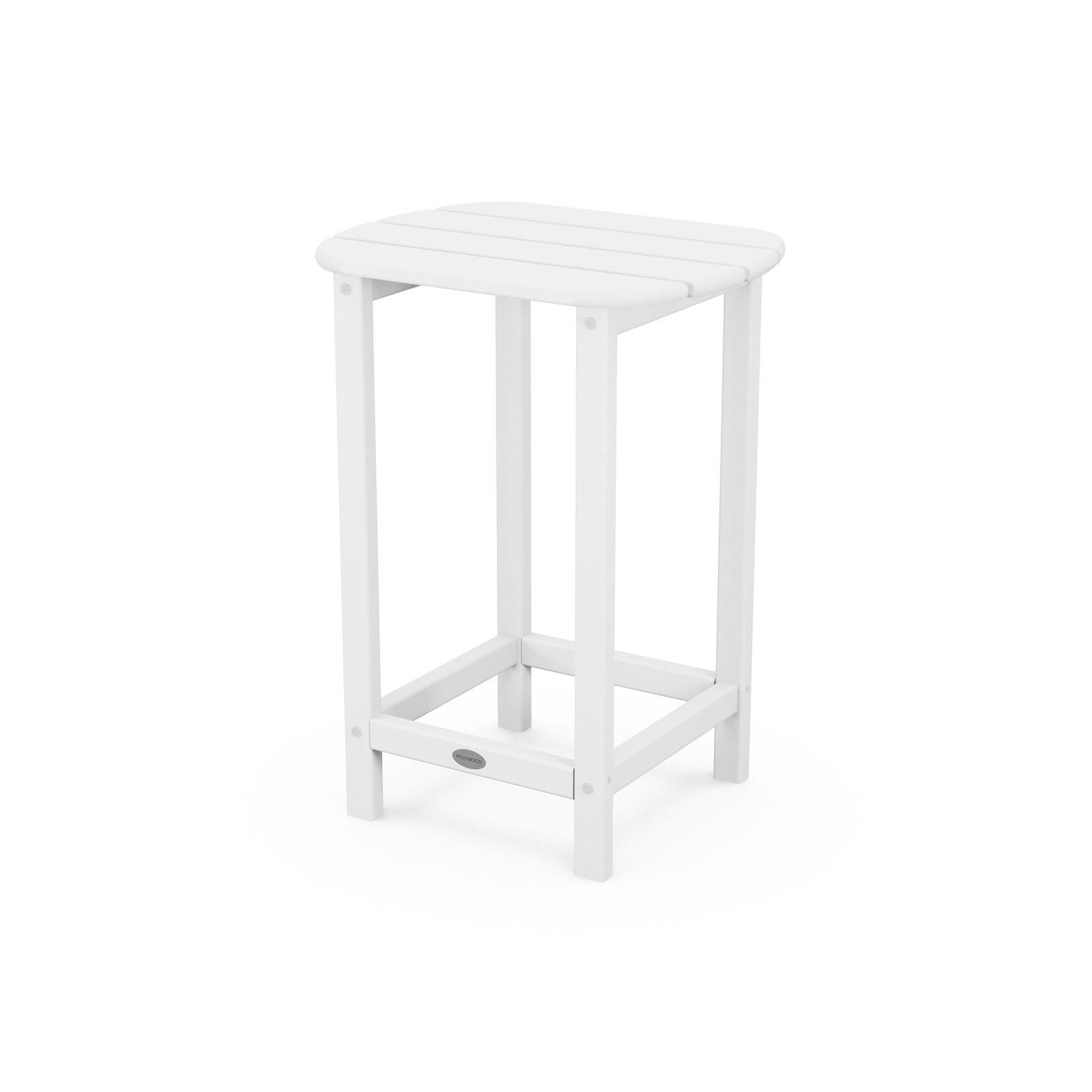 POLYWOOD® South Beach 19" Patio Side Table, White